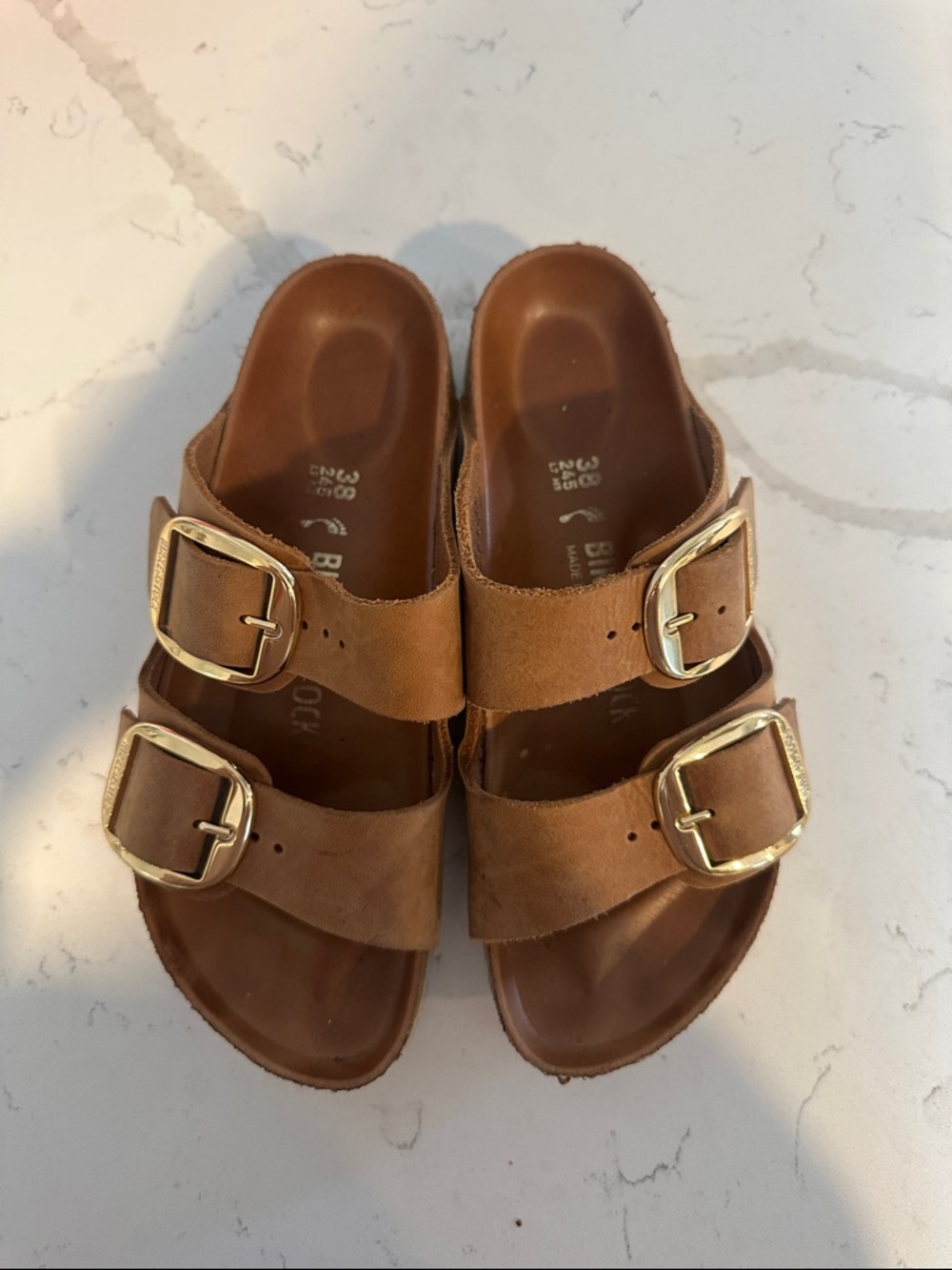 Brown Double Buckle Women’s  Sandals